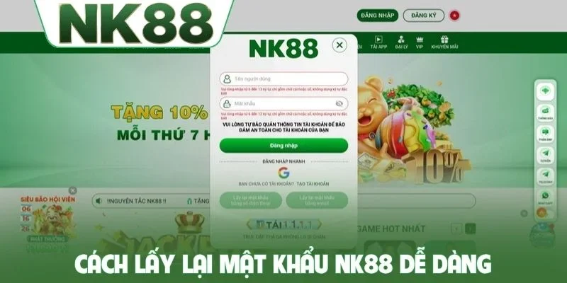 Cách lấy lại mật khẩu NK88 dễ dàng với vài bước