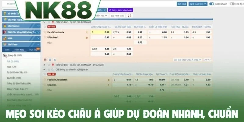 Mẹo soi kèo châu Á giúp dự đoán nhanh, chuẩn